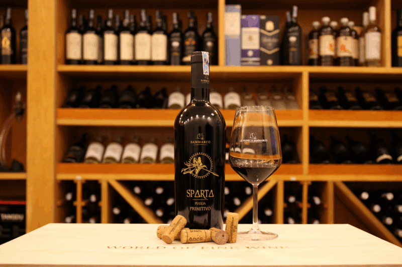 VANG Ý SPARTA 19 ĐỘ PUGLIA PRIMITIVO CHÍNH HÃNG